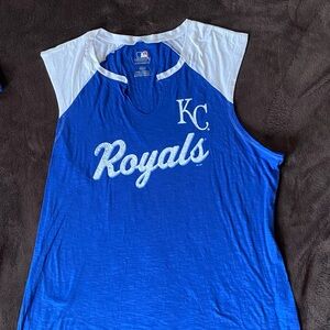 Kansas City Royals Blue and White Tank Top